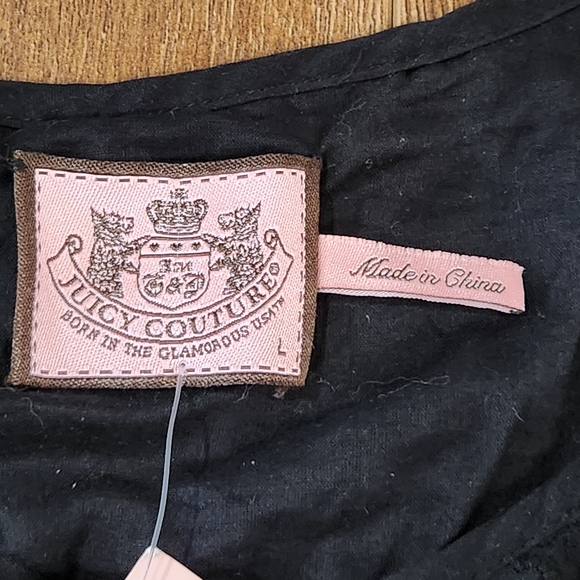 NWT Juicy Couture Eyelet embroidered floral ruffle Mini dress large Boho Twee - Picture 8 of 13